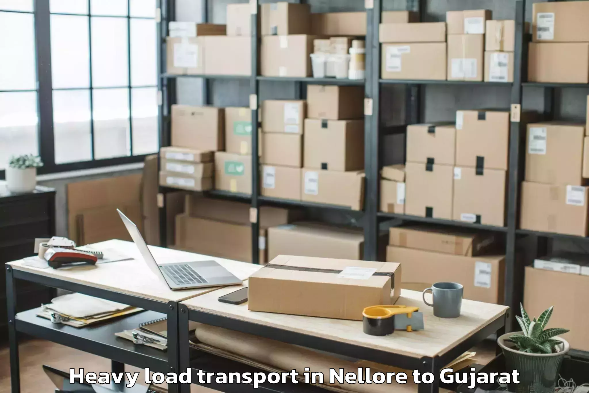 Book Nellore to Dwarka Heavy Load Transport Online